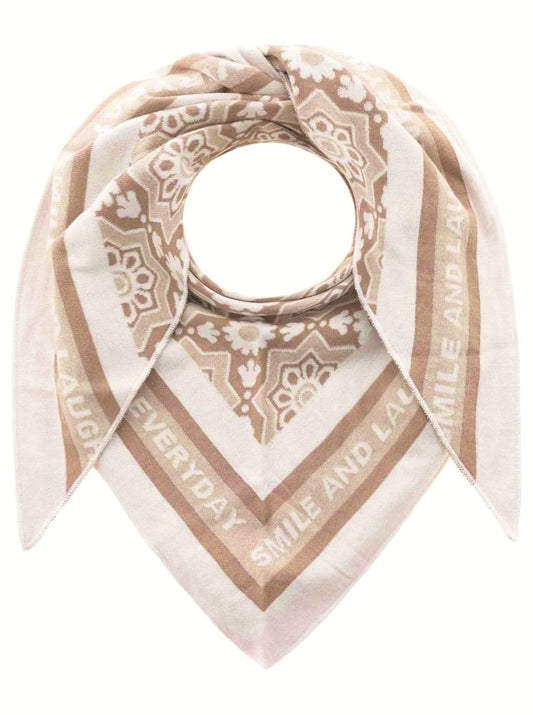 💕 Zwillingsherz Dreieckstuch "Zürich" Baumwolle Beige