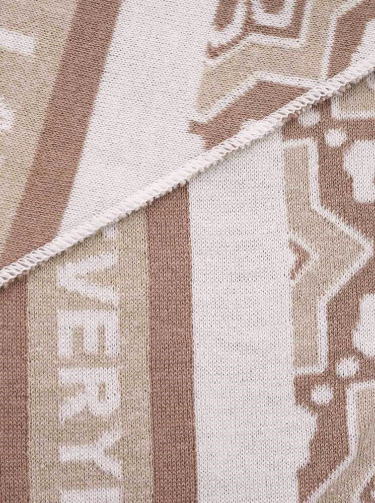 💕 Zwillingsherz Dreieckstuch "Zürich" Baumwolle Beige