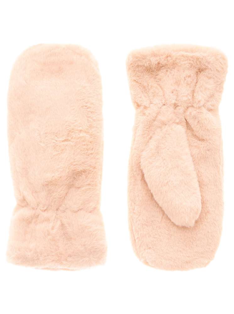 💕 Handschuhe Fäustlinge "Plüsch" Beige