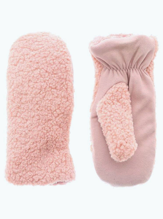 💕 Handschuhe Fäustlinge "Teddyplüsch" Rosa