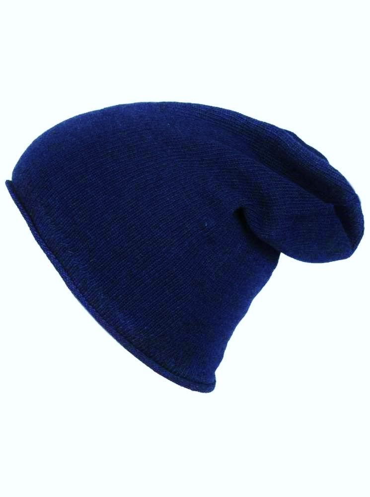 💕 Zwillingsherz Mütze "Classic" Blogger Beanie Wolle Fleece Navy