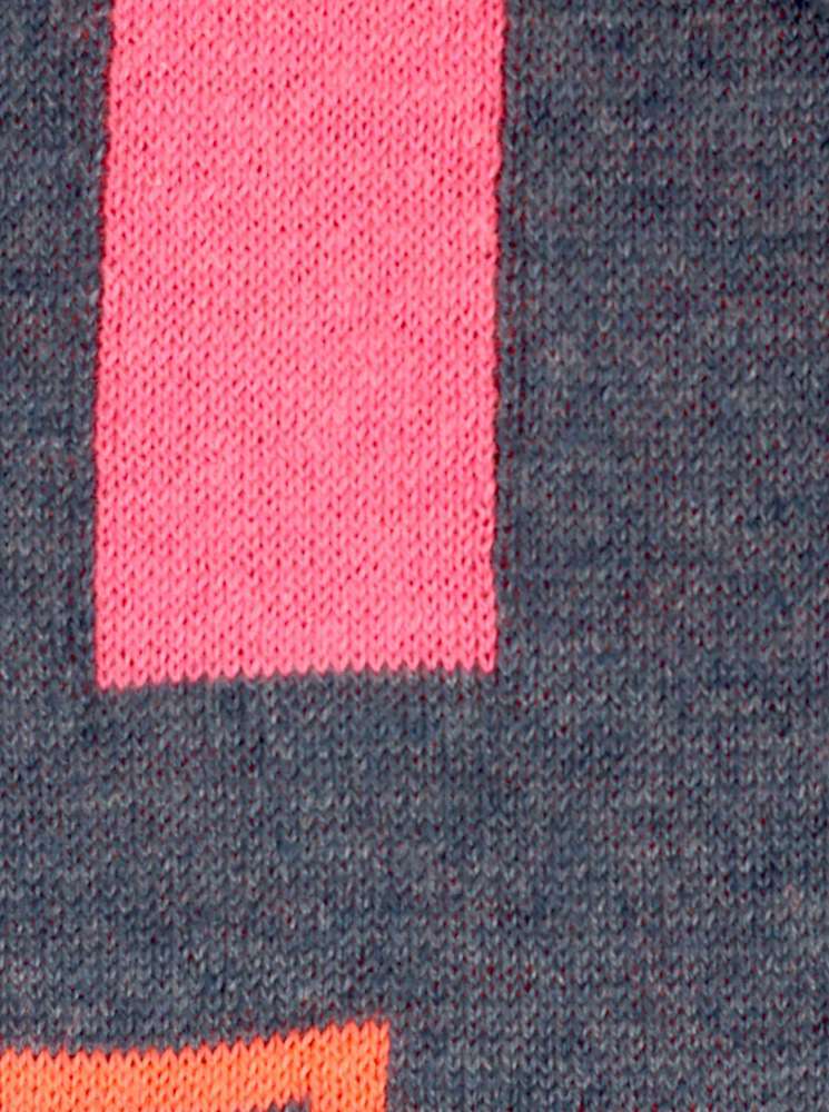 💕 Zwillingsherz Dreieckstuch "Große Schrift" Baumwolle Blau Pink Orange