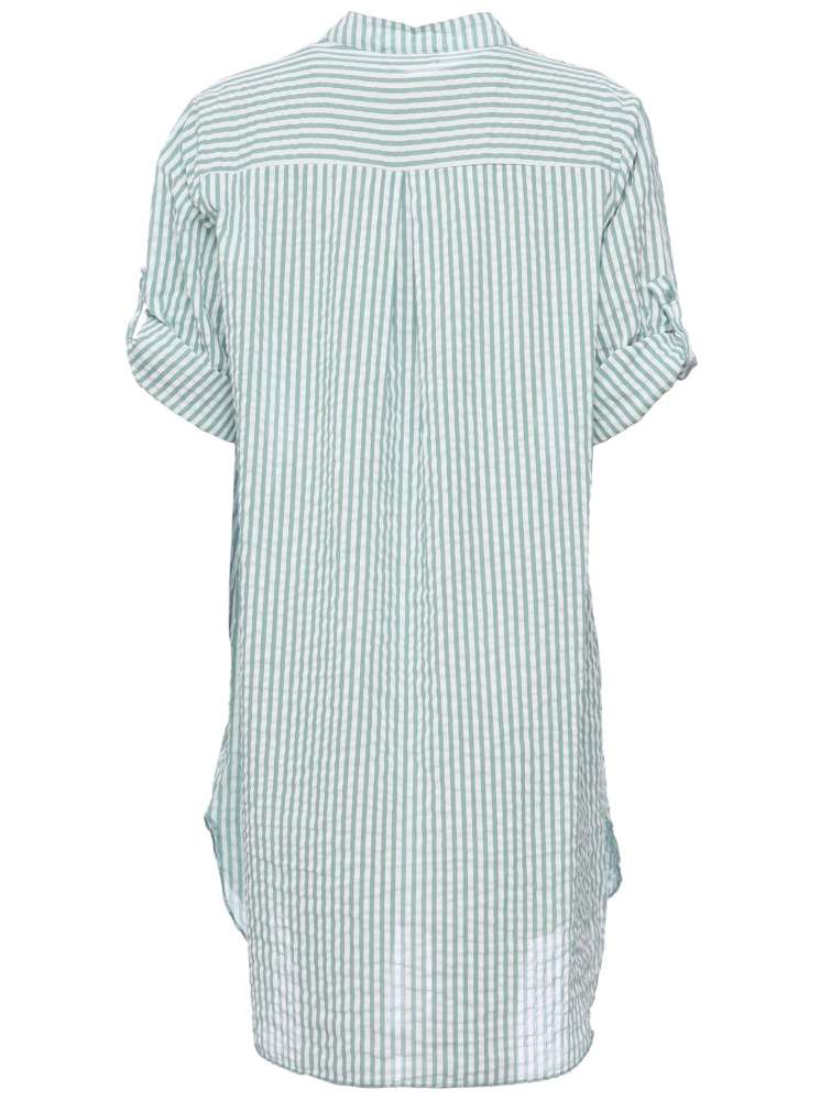 💕 Zwillingsherz Kleid Hemdblusenkleid "Kida" Longbluse Mittelgrün
