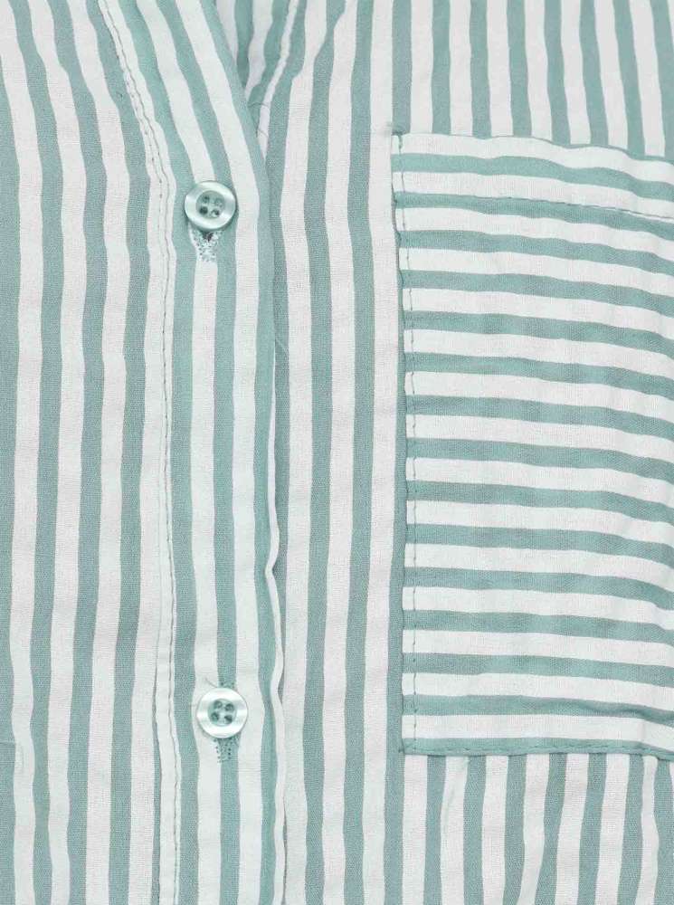 💕 Zwillingsherz Kleid Hemdblusenkleid "Kida" Longbluse Mittelgrün