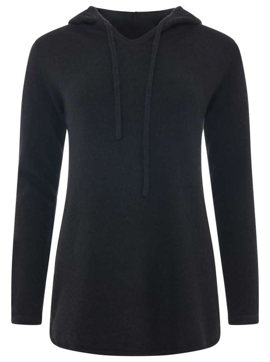 💕 Zwillingsherz Pullover Pulli Hoodie 100 % Kaschmir Kapuze Schwarz