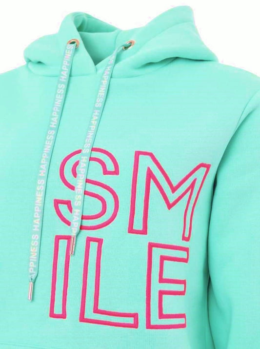💕 Zwillingsherz Sweatshirt Hoodie "Alissa" Sweater Baumwolle Mint