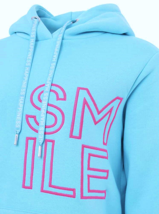 💕 Zwillingsherz Sweatshirt Hoodie "Alissa" Sweater Baumwolle Türkis