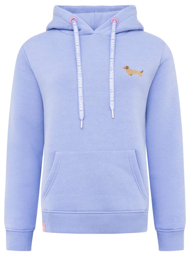 đź’• Zwillingsherz Sweatshirt Hoodie "Kleiner Dackel" Sweater Baumwolle Blau