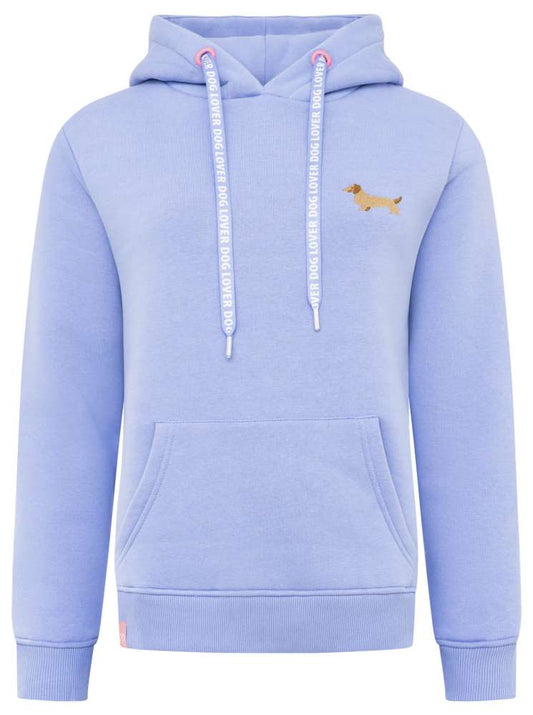 💕 Zwillingsherz Sweatshirt Hoodie "Kleiner Dackel" Sweater Baumwolle Blau