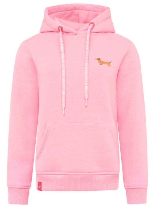 💕 Zwillingsherz Sweatshirt Hoodie "Kleiner Dackel" Sweater Baumwolle Pink