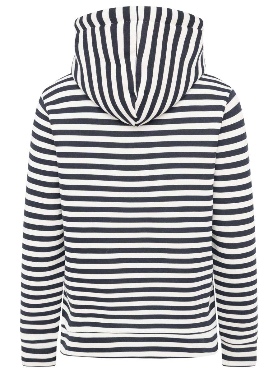 💕 Zwillingsherz Hoodie "Streifen Strandglück" Navy