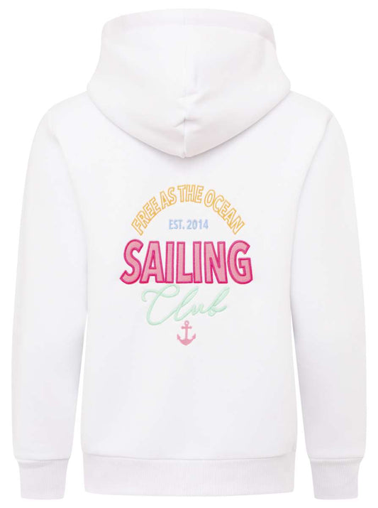 💕 Zwillingsherz Hoodiejacke "Sailing Club" Weiß