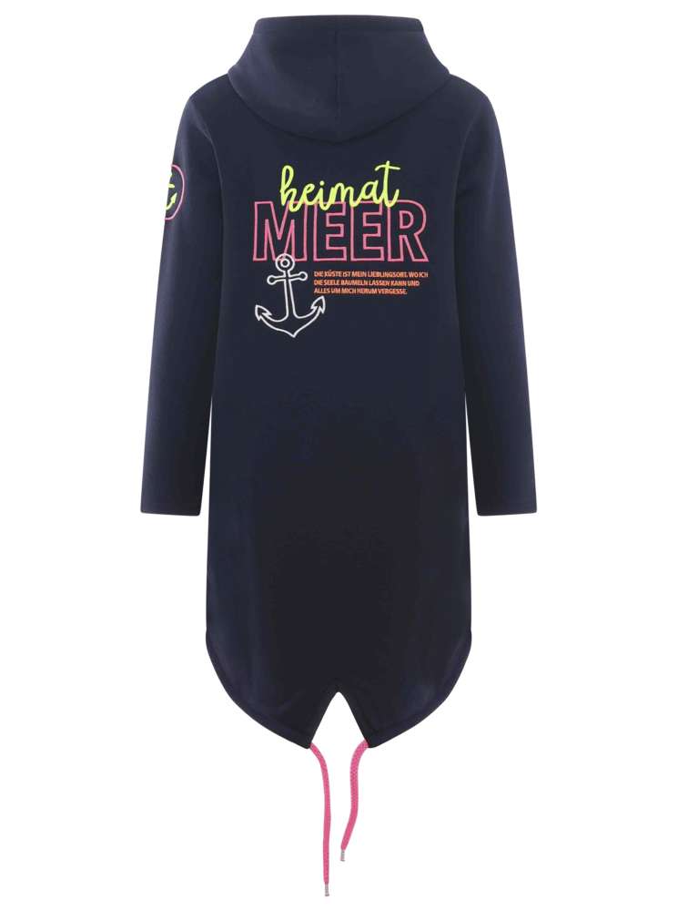 đź’• Zwillingsherz Zip Hoodiemantel "Olivia" Sweater Baumwolle Navy