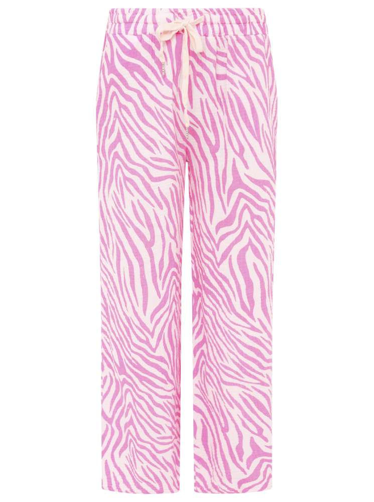 💕 Zwillingsherz Hose Musselin "Zebra" Rosa