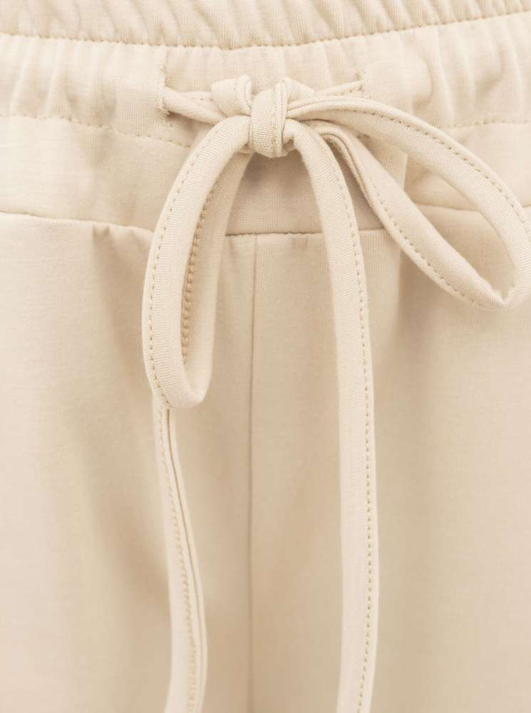 💕 Zwillingsherz Hose "Loungewear" Viskose Uni Hellbeige