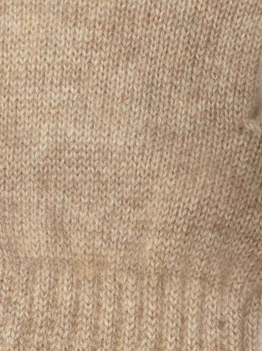 💕 Zwillingsherz Handschuhe 100 % Kaschmir Cashmere Dunkelbeige