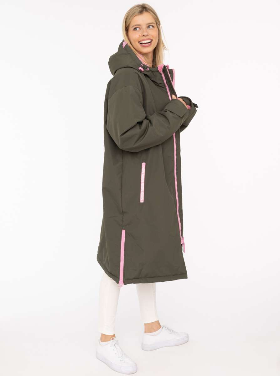 💕 Zwillingsherz Oversize "Windjacke" Windmantel Khaki