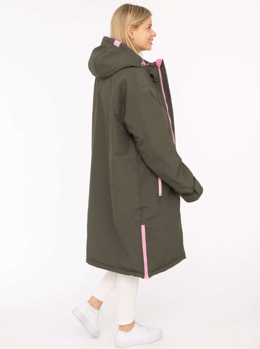 💕 Zwillingsherz Oversize "Windjacke" Windmantel Khaki