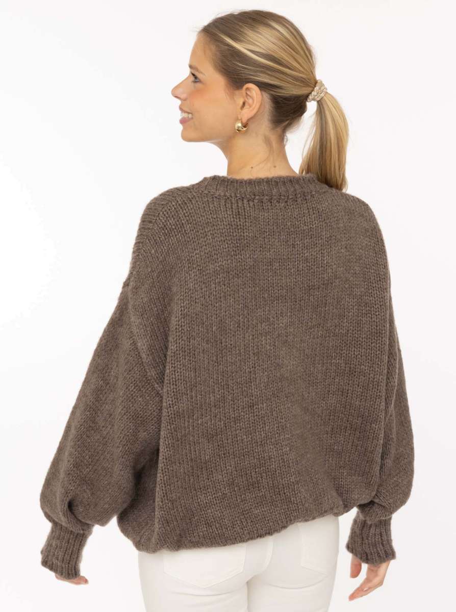 đź’• Zwillingsherz Pullover Mohair Mix "Ciao" Taupe