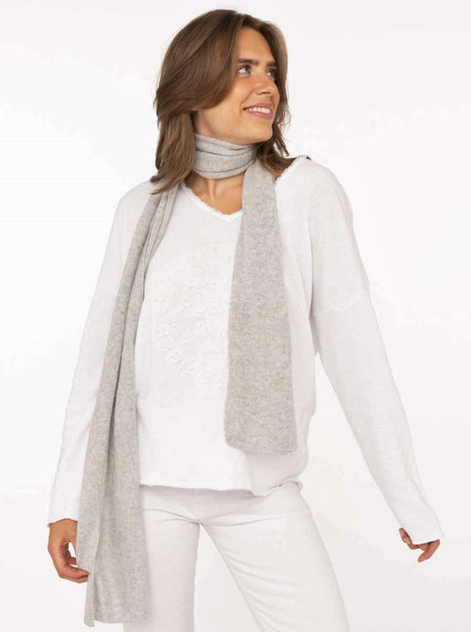 💕 Zwillingsherz Schal 100 % Cashmere "Classic" Kaschmir Hellgrau