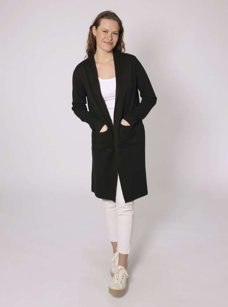 đź’• Zwillingsherz Strickjacke "Jessy 2.0" Kragen Schwarz