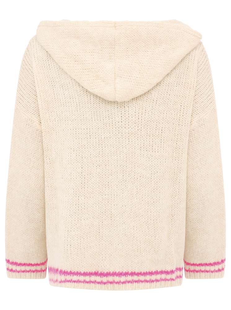 💕 Zwillingsherz Oversized Strick Hoodie "Herz" Beige