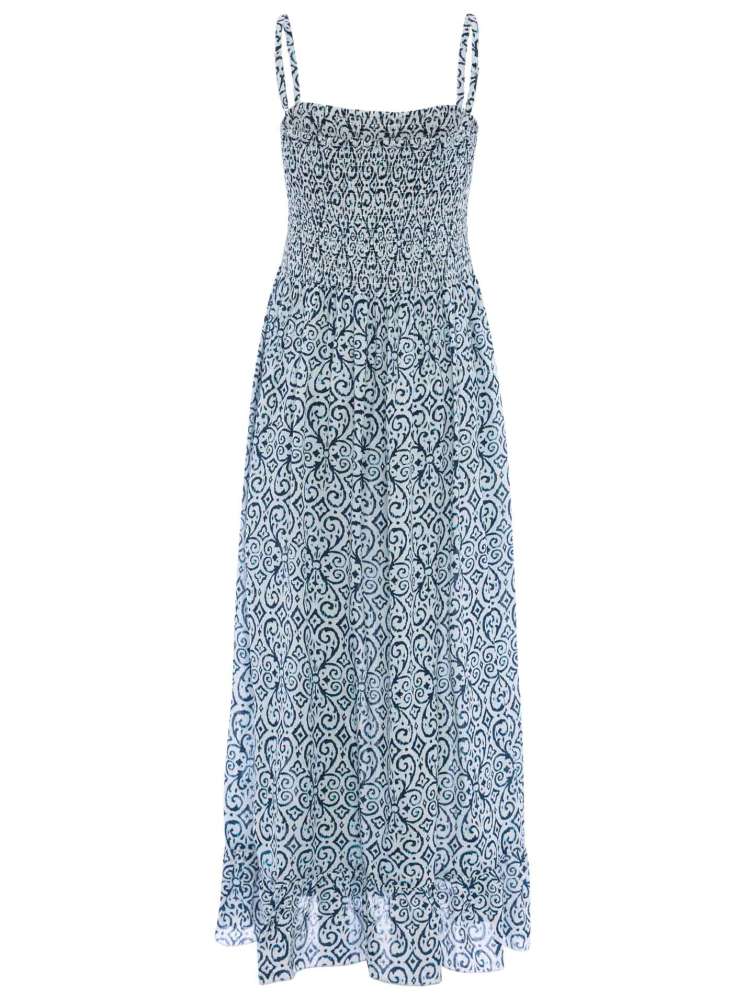 đź’• Zwillingsherz Kleid Maxikleid Off Shoulder "Ramona" Blau
