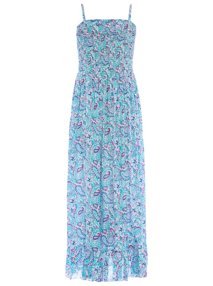💕 Zwillingsherz Kleid Maxikleid Off Shoulder "Anne" Türkis