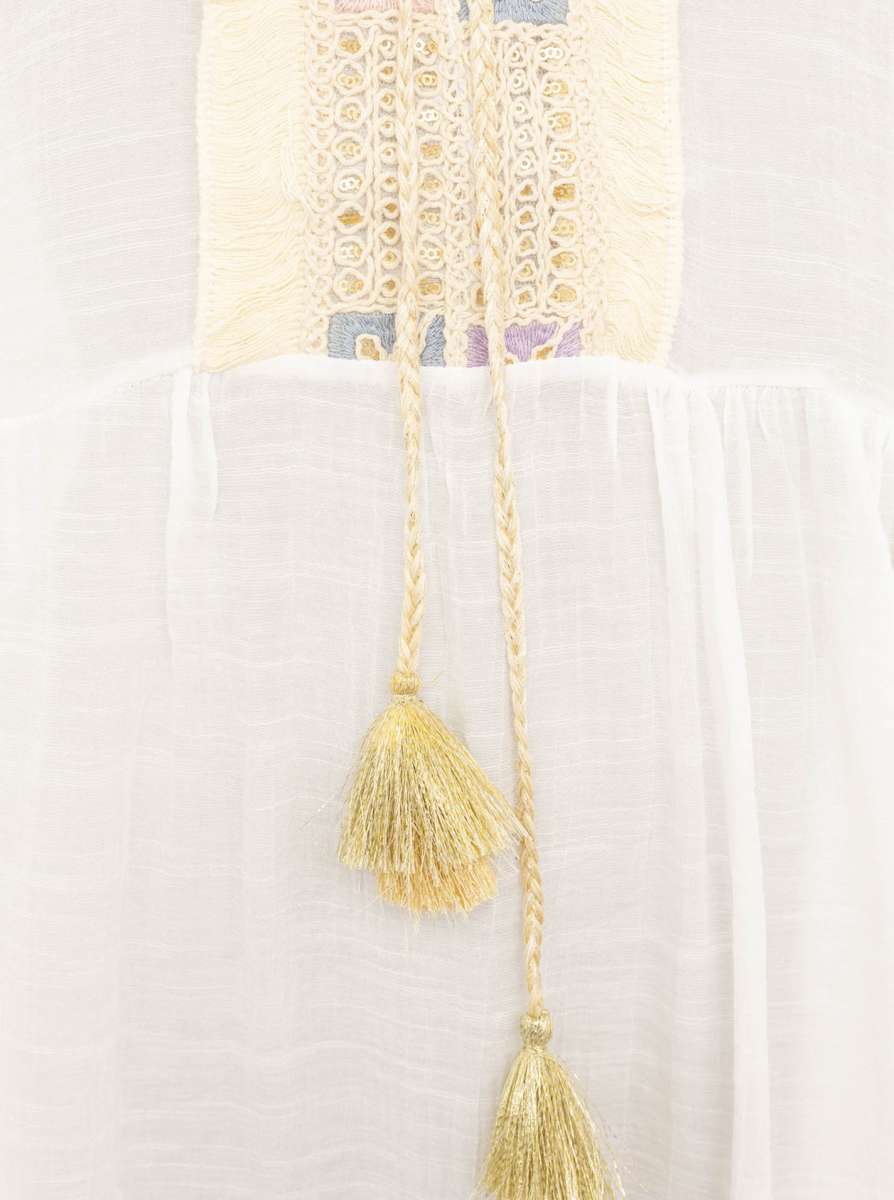 💕 Zwillingsherz Kleid "BoHo Summer" 100 % Viskose Weiß