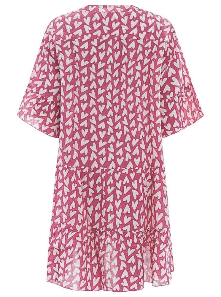 💕 Zwillingsherz Kleid "Kim ZH" Pink Weiß