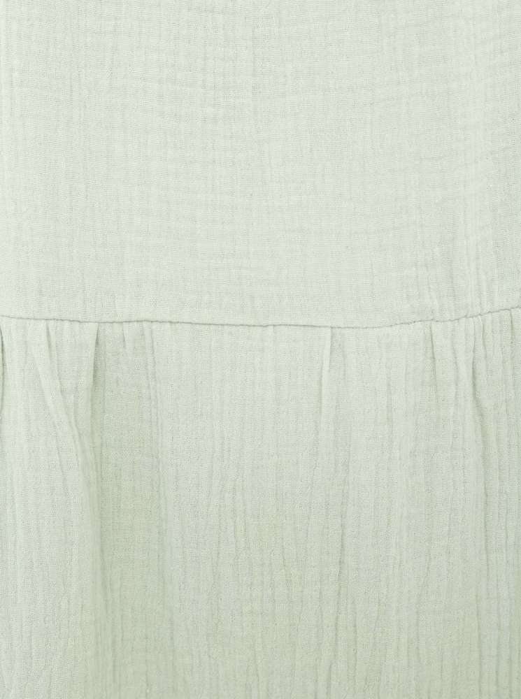 💕 Zwillingsherz Kleid Musselin "Spaghettiträger" Maxikleid Salbei