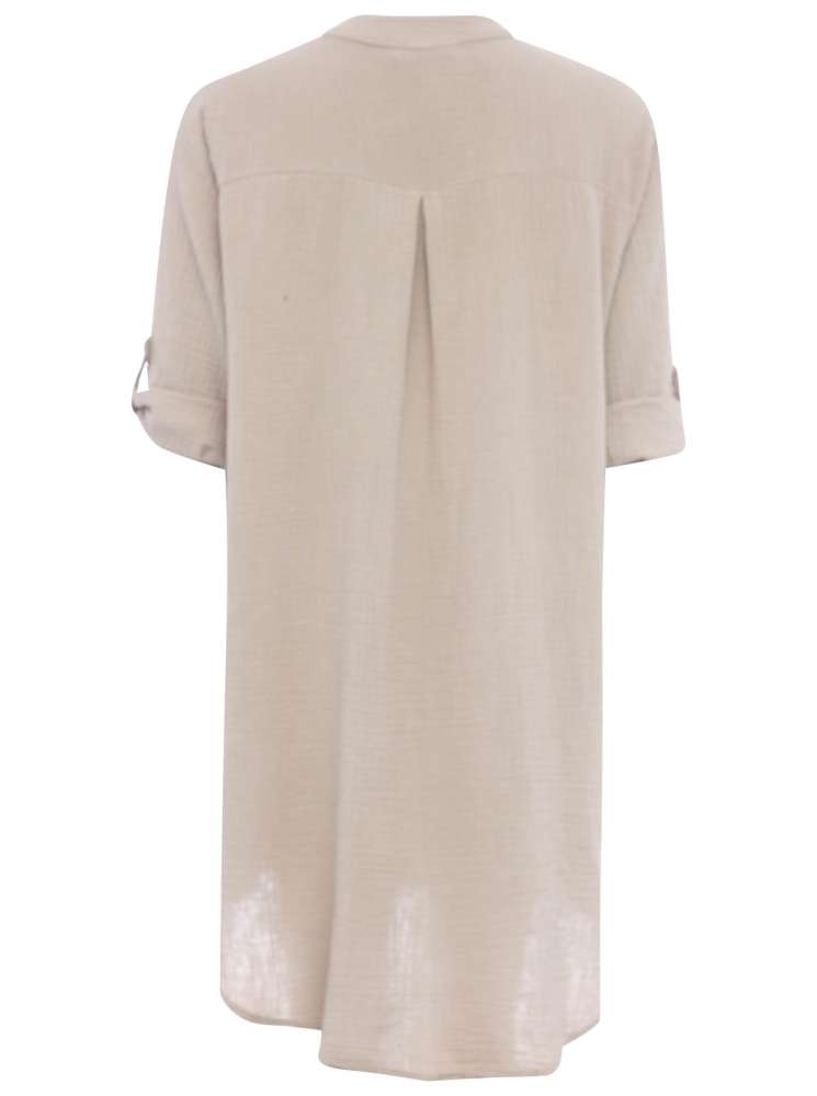 đź’• Zwillingsherz Tunika Bluse Musselin "Rom" Beige