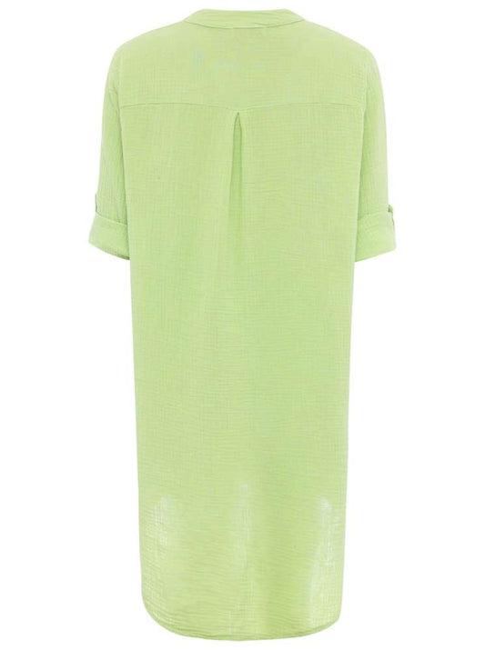 💕 Zwillingsherz Tunika Bluse Musselin "Rom" Kiwigrün