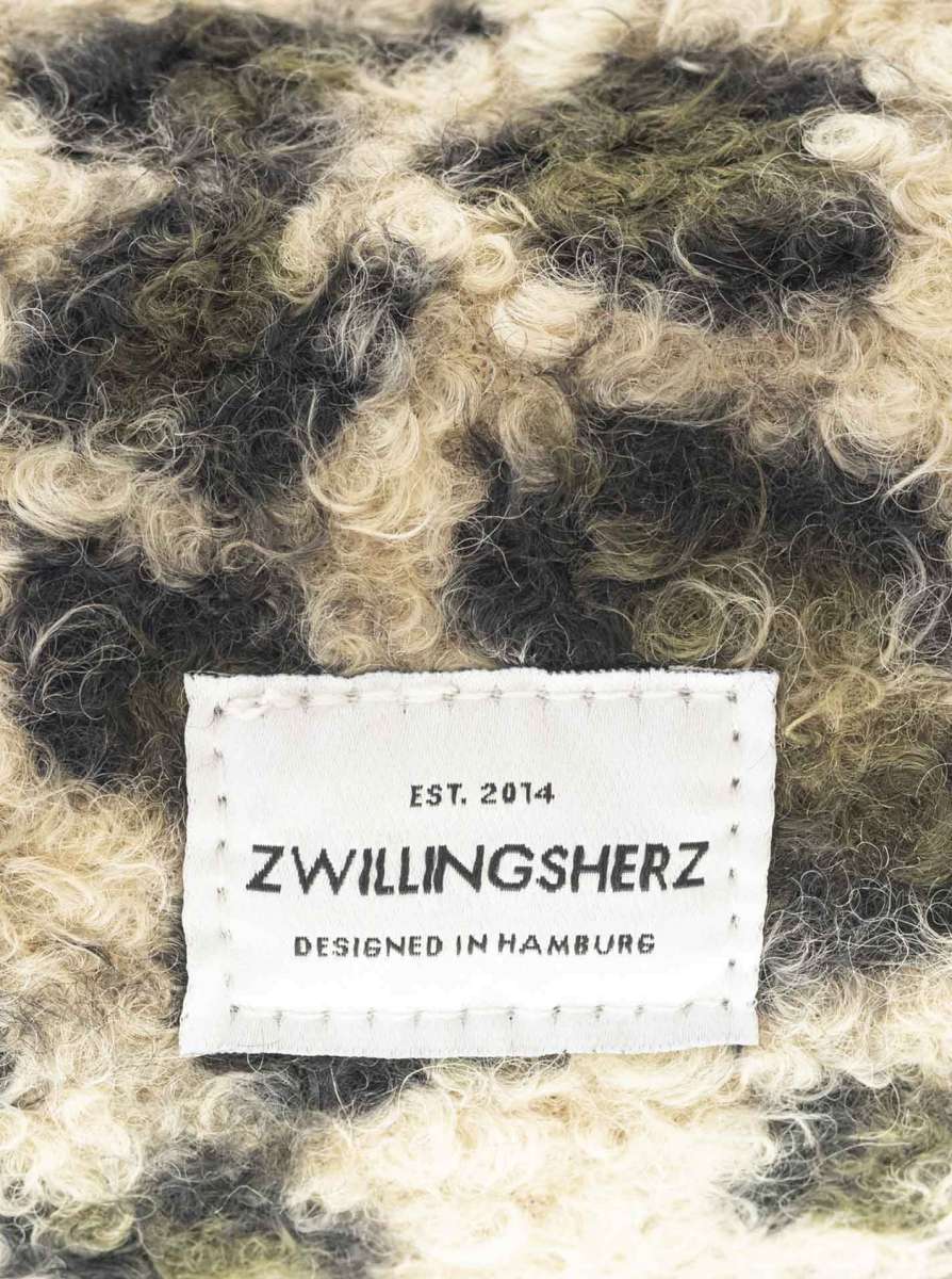 💕 Zwillingsherz Kosmetiktasche "Leo & Teddy" Pouch Khaki