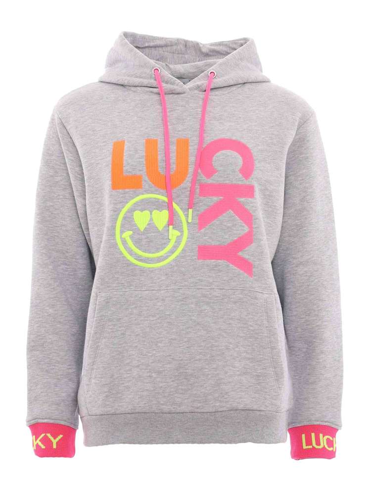 đź’• Zwillingsherz Sweatshirt Hoodie "Lilly" Sweater Baumwolle Grau
