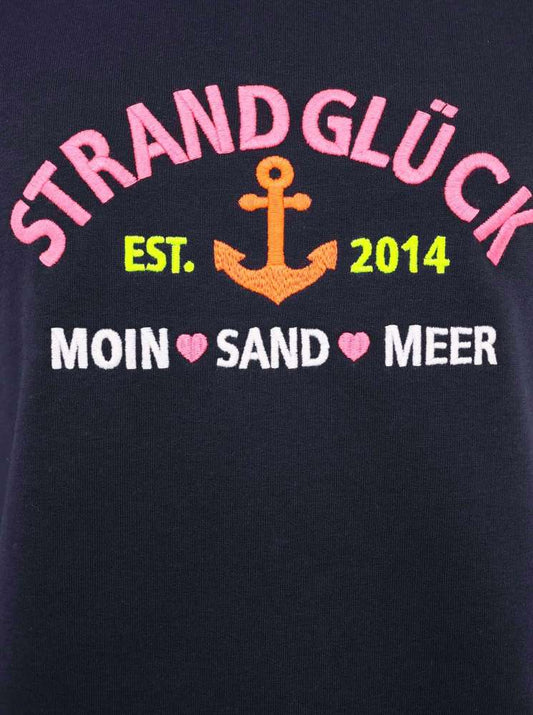 💕 Zwillingsherz Sweatshirt "Strandglück" Marine