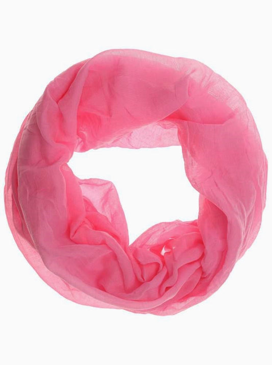 Loop Schal Tuch "Uni" Baumwolle Seide Pink