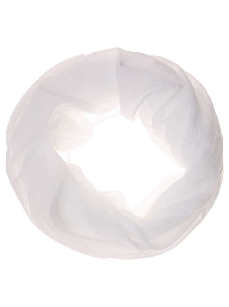 Loop Schal Tuch "Uni" Baumwolle Seide Weiß