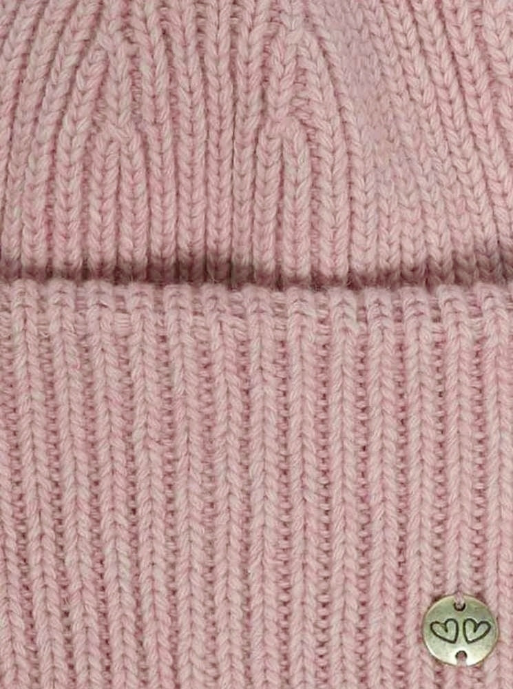 đź’• Zwillingsherz MĂĽtze "Monika" Blogger Beanie Wolle nachhaltig Altrosa