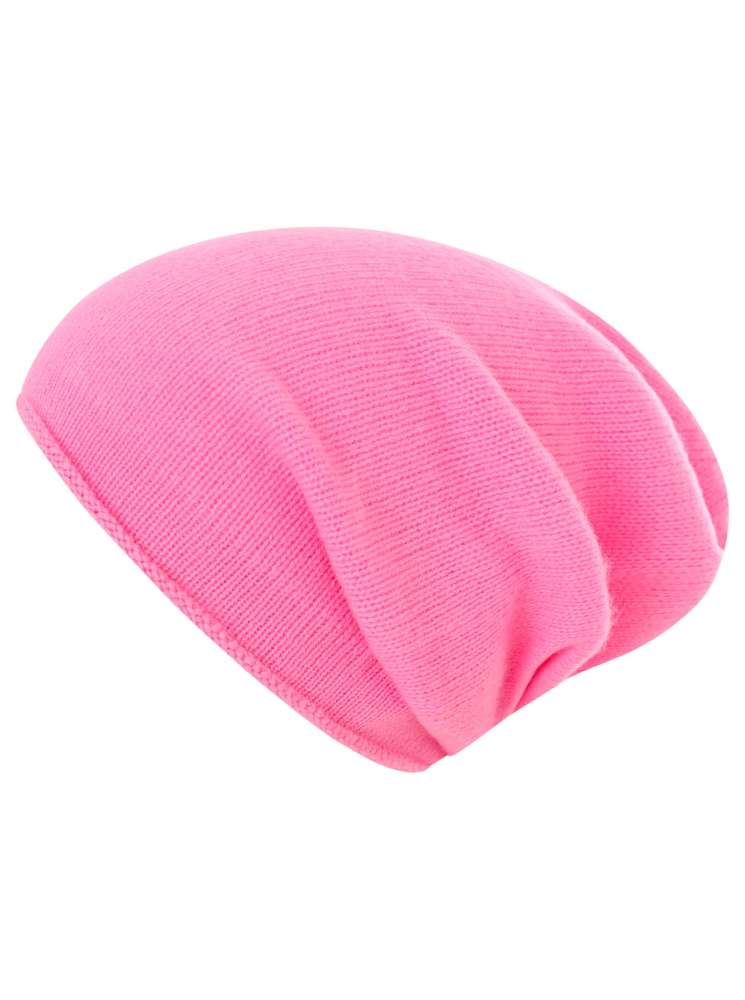 💕 Zwillingsherz Mütze Beanie 100 % Kaschmir Bubblegum