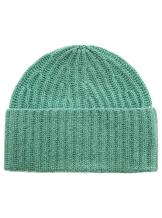 💕 Zwillingsherz Mütze Ribbon Beanie Herren 100% Cashmere "Luxus" Salbei