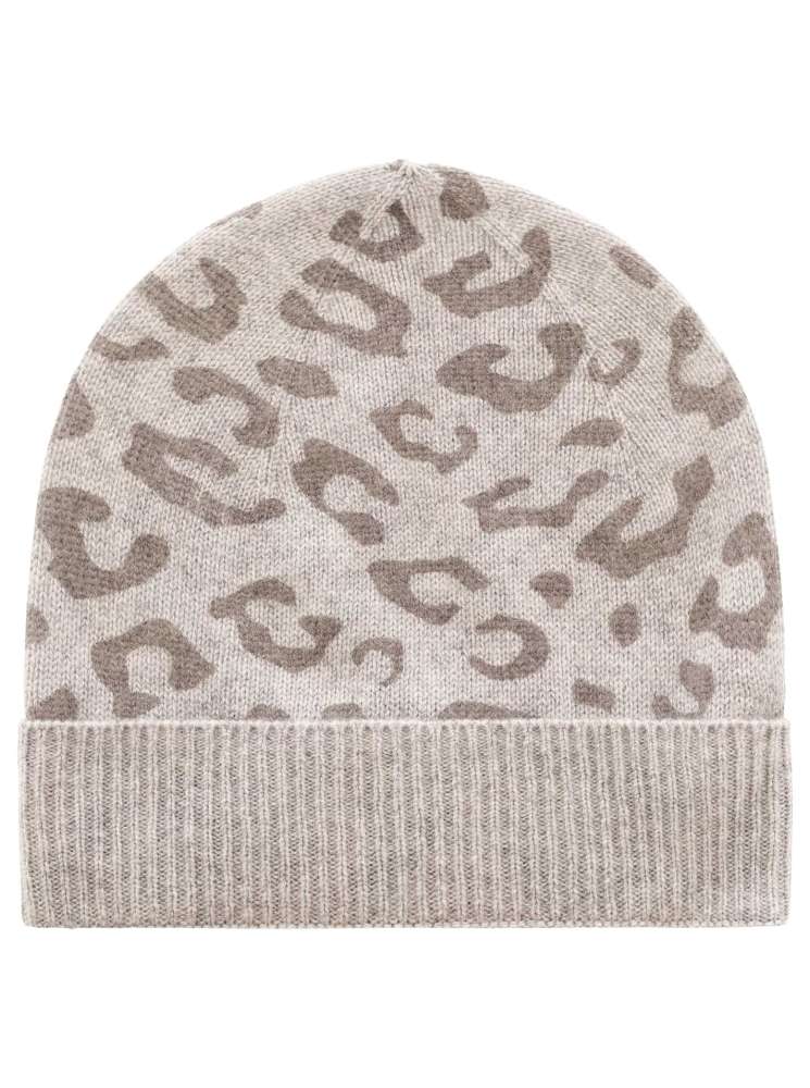 💕 Zwillingsherz Mütze "Leo" 100 % Kaschmir Umschlagmütze Hellgrau