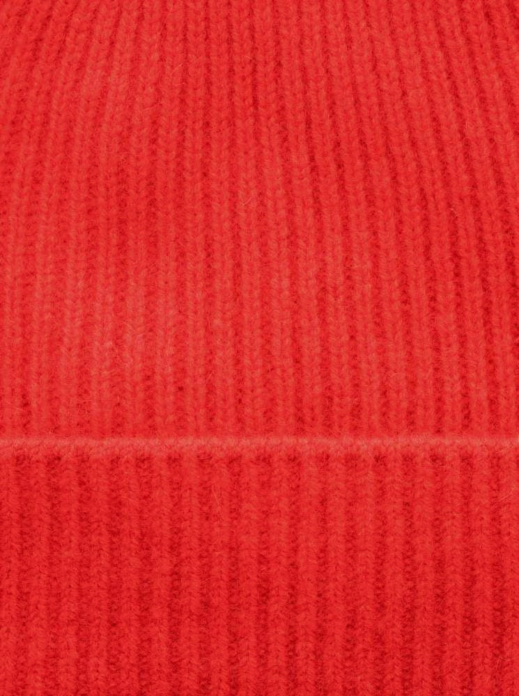 💕 Zwillingsherz Herren-Mütze "Ribbon Pattern" 100 % Kaschmir Rot