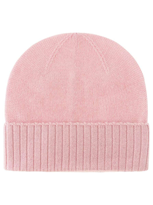💕 Zwillingsherz Mütze "Gerippter Umschlag" 100 % Kaschmir Altrosa NEU