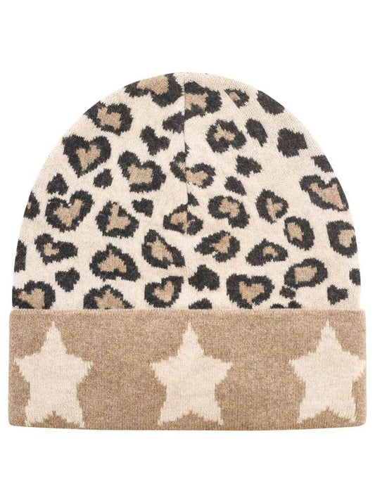 💕 Zwillingsherz Mütze "Leo Stern" Beige