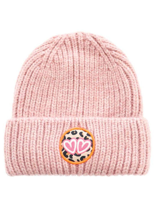 💕 Zwillingsherz Mütze "Herzen Leo" Rosa