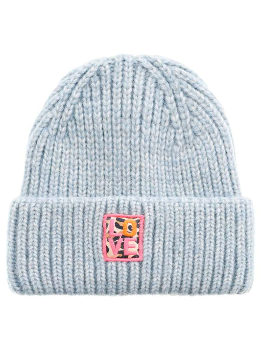 💕 Zwillingsherz Mütze "Leo & Love" Hellblau