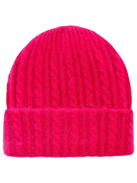 💕 Zwillingsherz Mütze "Soft Zopfstrick" Pink