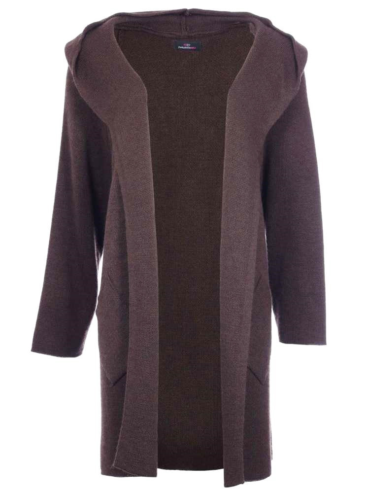 đź’• Zwillingsherz Strickjacke "Annabell" Braun Strickmantel offen