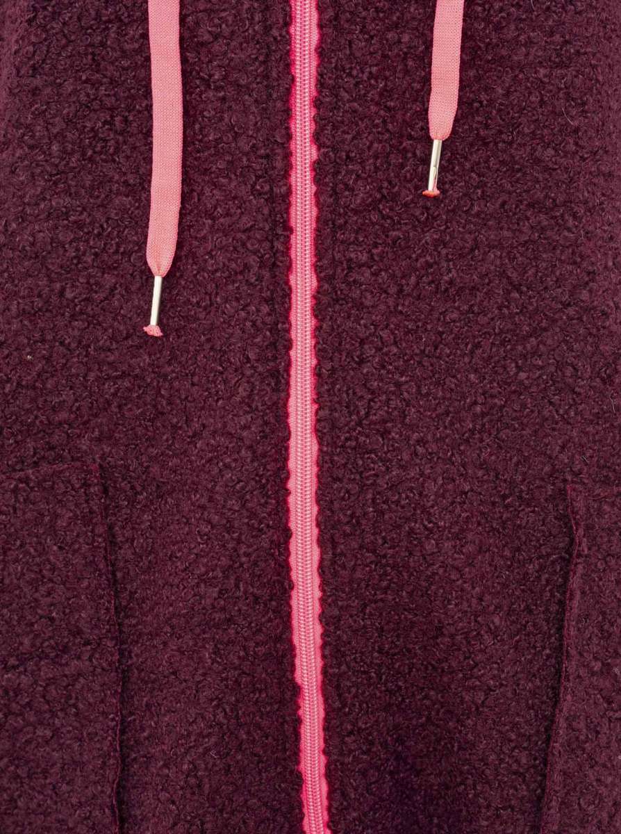 đź’• Zwillingsherz Oversize Teddy Mantel "Neon" Bordaux